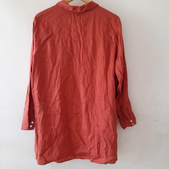 ● TAHARI | 100% Linen tunic blouse 1x - Picture 4 of 16